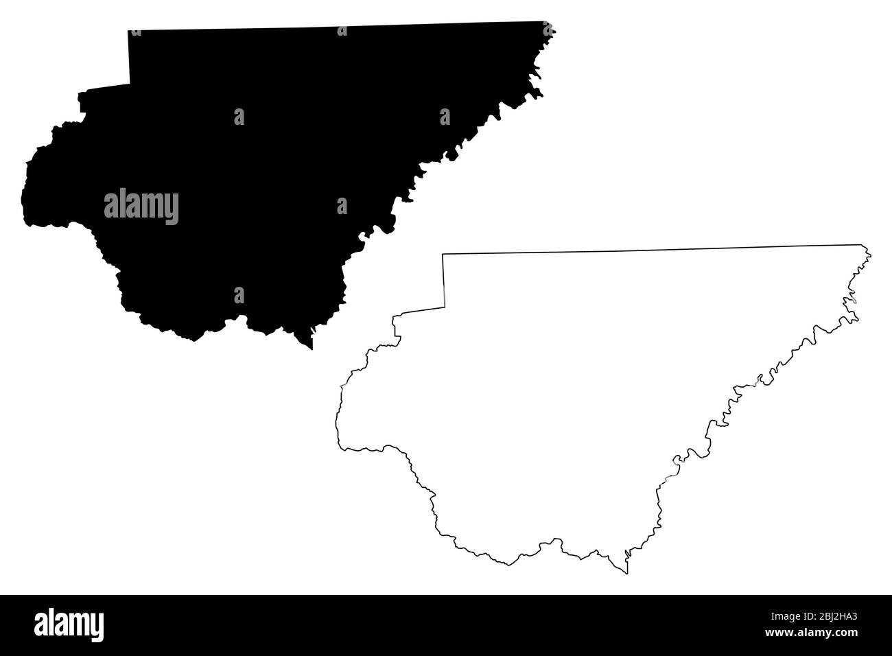 Rabun County, Georgia (US County, United States of America,USA, US, US) Karte Vektor Illustration, Skizze Scribble Rabun Karte Stock Vektor