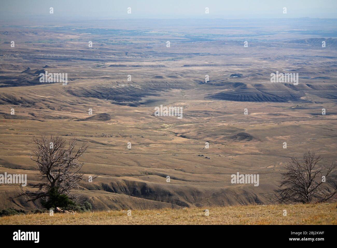 Blick auf die offenen Felder in Wyoming Stockfoto