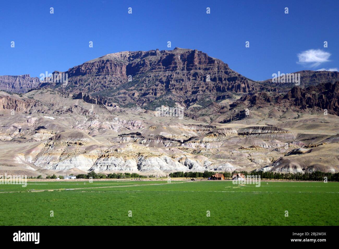 Panorama von Wyoming auf der Straße zum Yellowstone Stockfoto