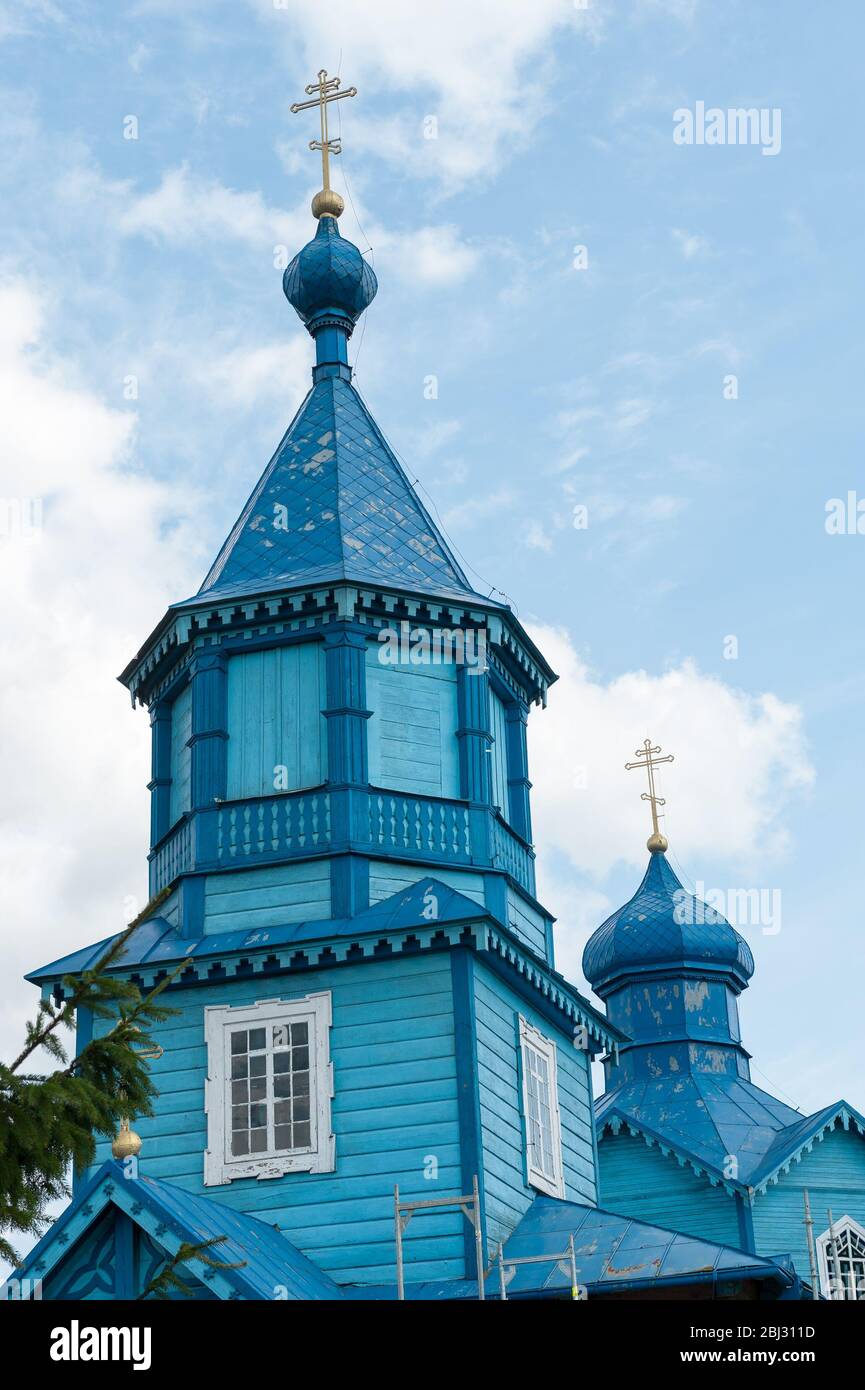 Erhebung der orthodoxen Kirche des Heiligen Kreuzes in Narew, Polen Stockfoto