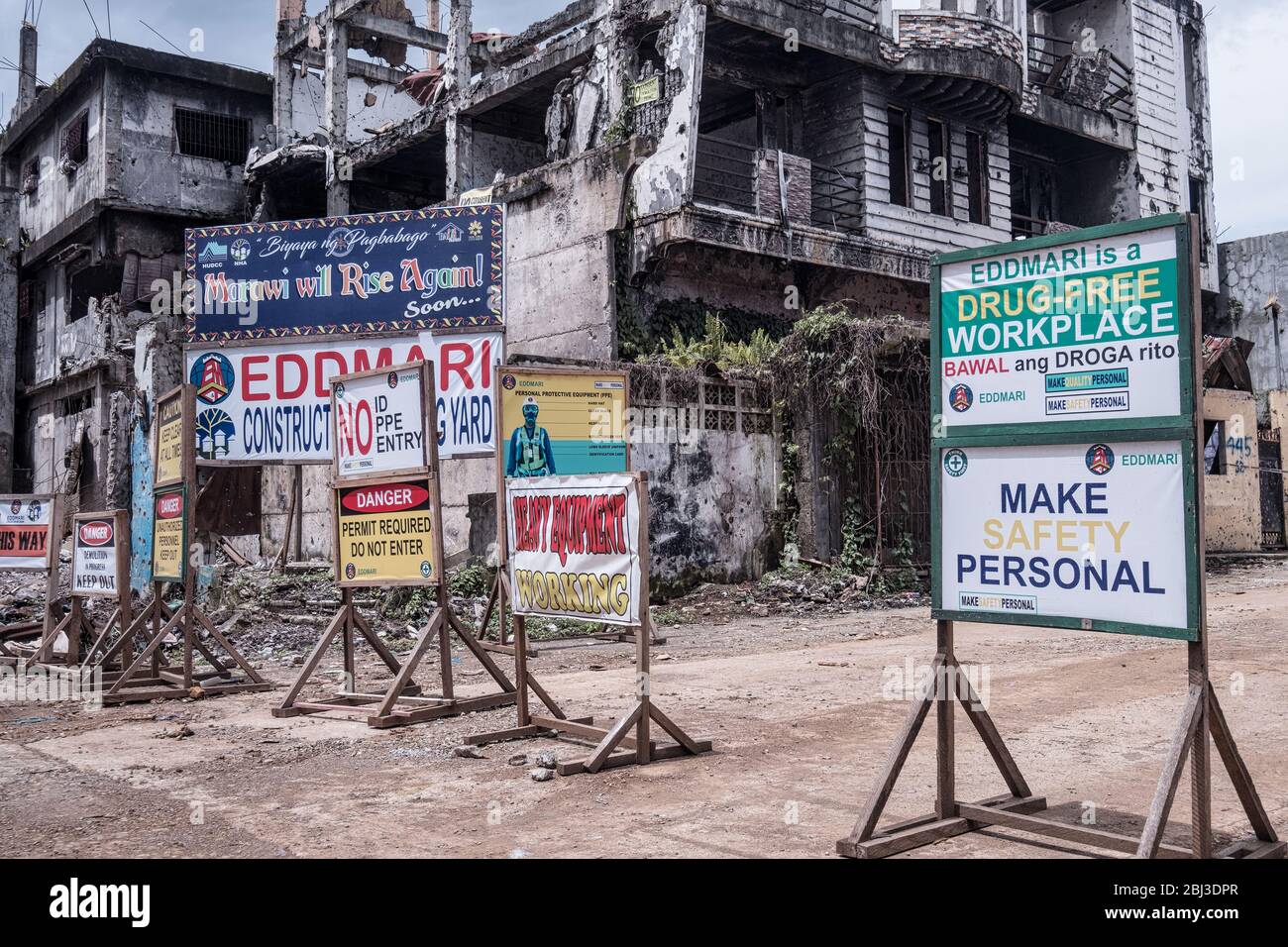 Marawi nach dem Krieg, Mindanao, Philippinen Stockfoto