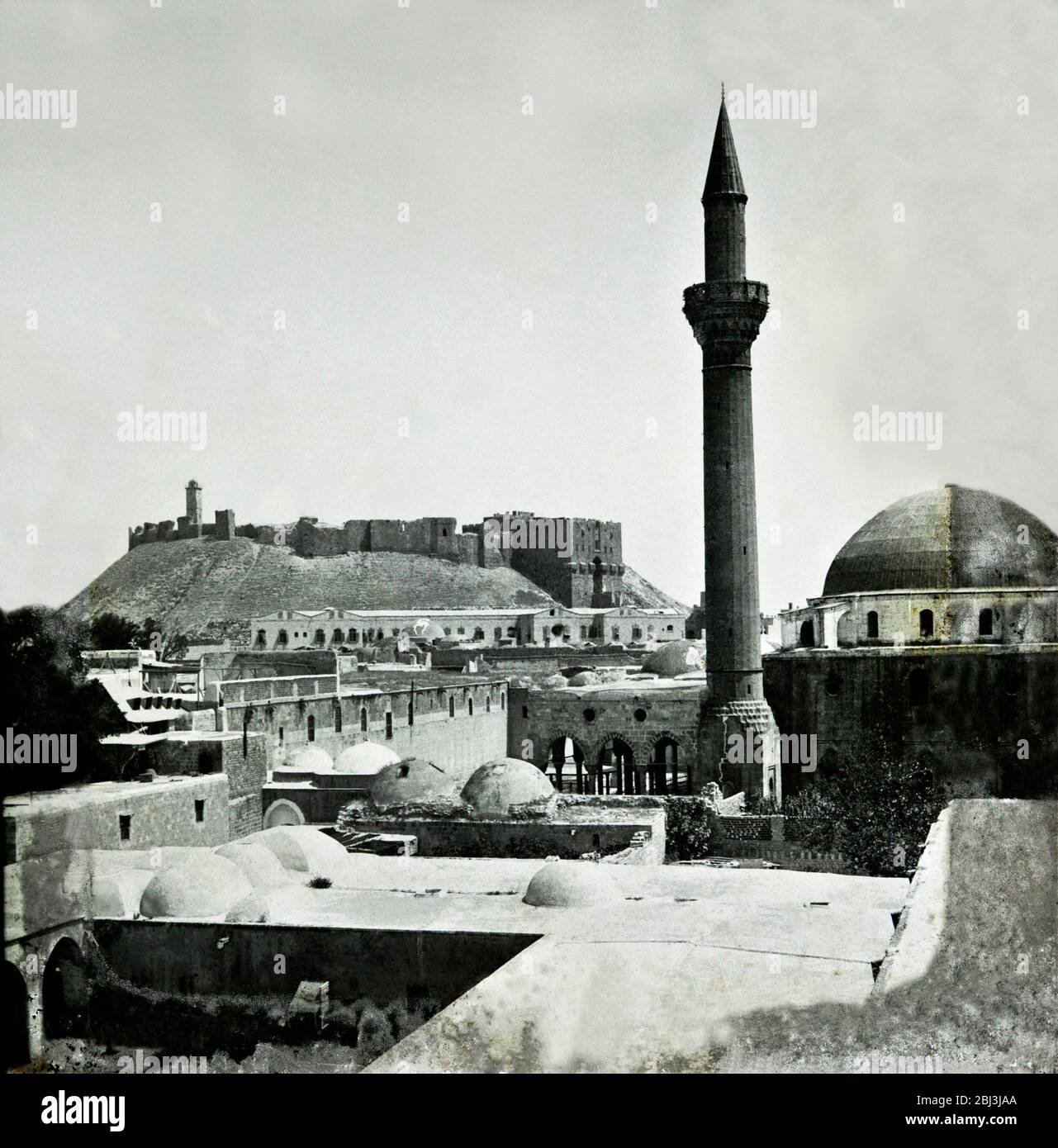 Palästinensische, nahöstliche Städte und Städte circa 1900 der