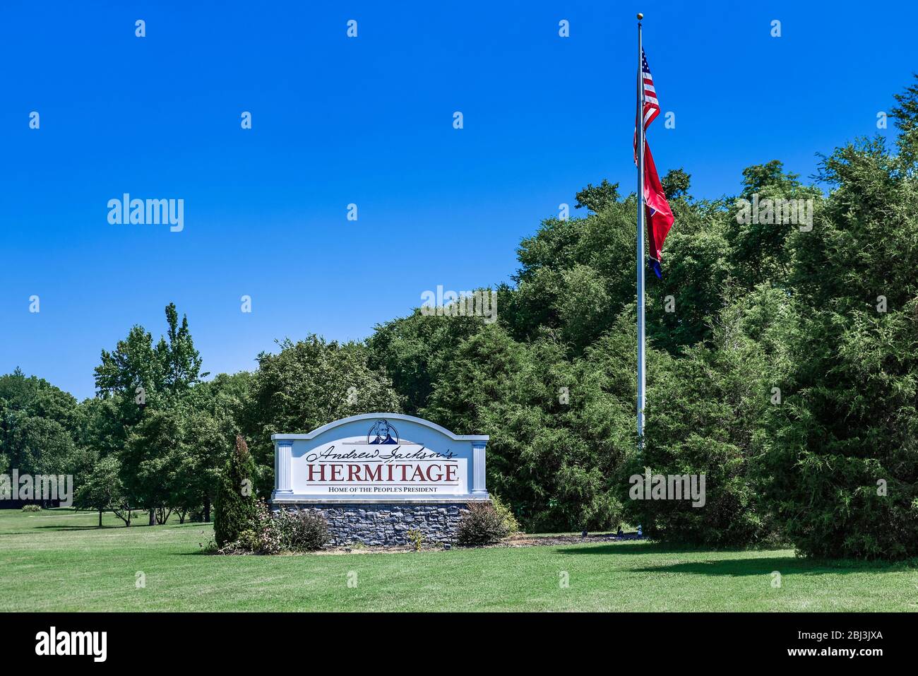 Die Eremitage ist eine historische Plantage und Museum, das früher das Haus von Präsident Andrew Jackson in Tennessee war. Stockfoto