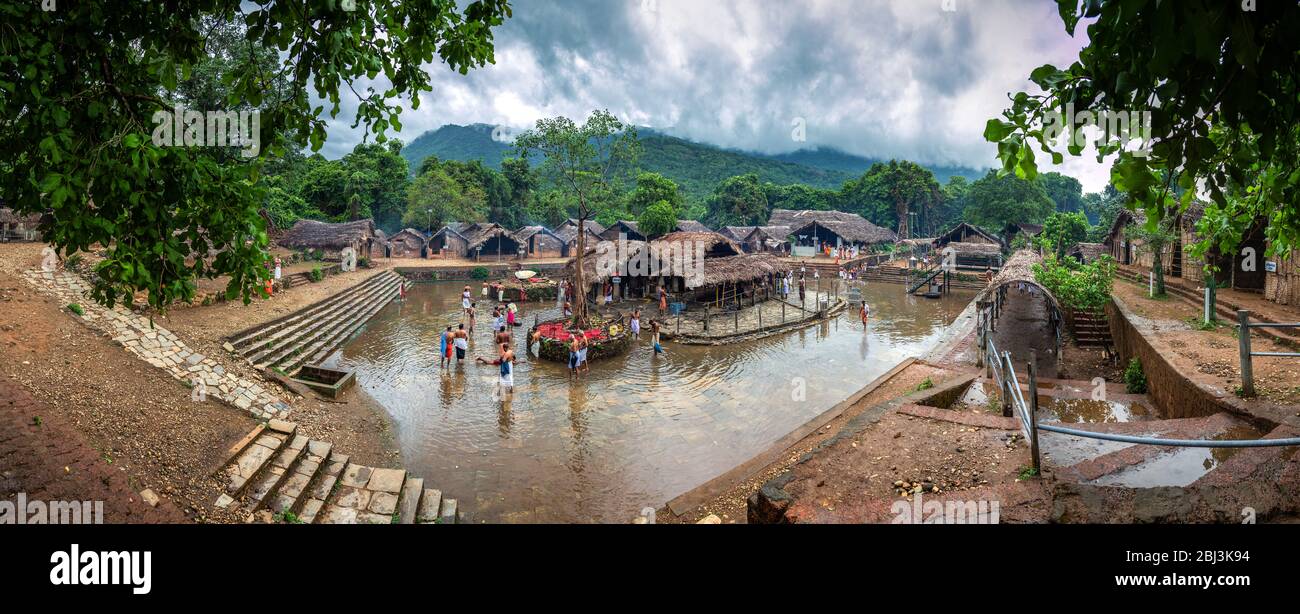 Kottiyoor Tempel Panoramabild Stockfoto