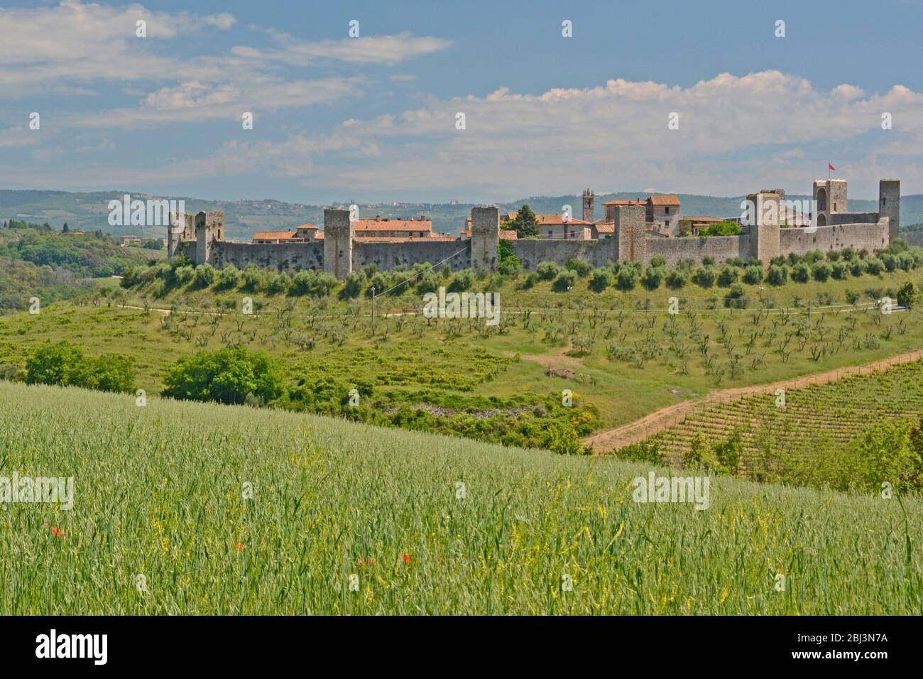 Monteriggioni, Provinz Siena, Toskana, Italien Stockfoto