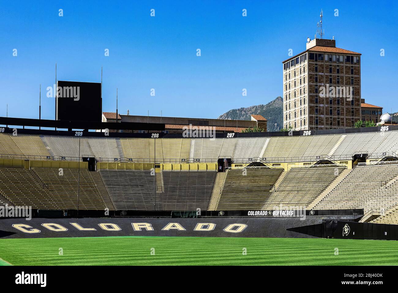 Folsom Field Fußballstadion an der Universität von Colorado. Stockfoto