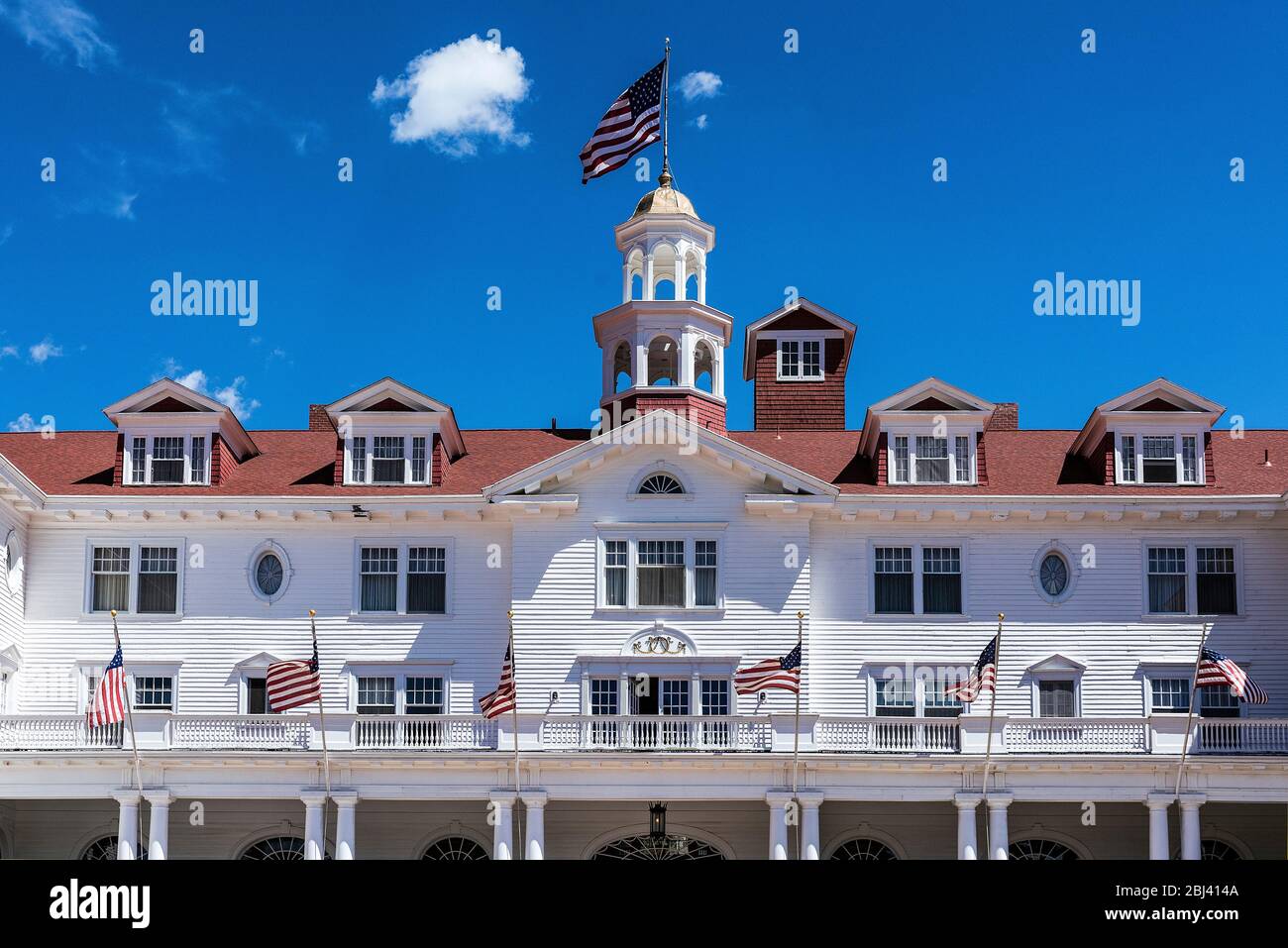 Das Stanley Hotel in Estes Park. Stockfoto