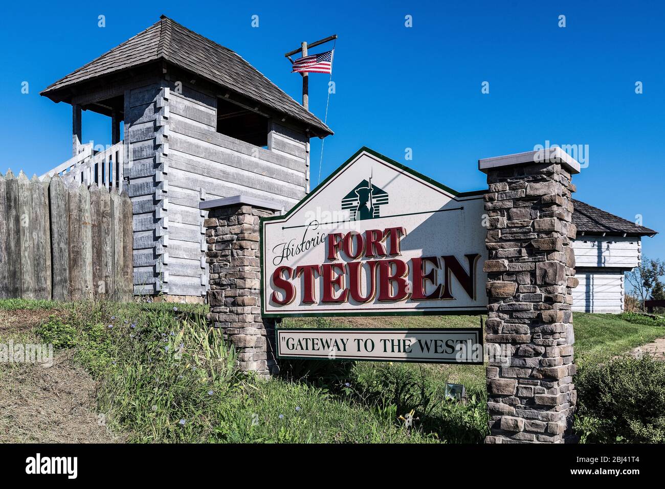 Historisches Fort Steuben in Ohio. Stockfoto