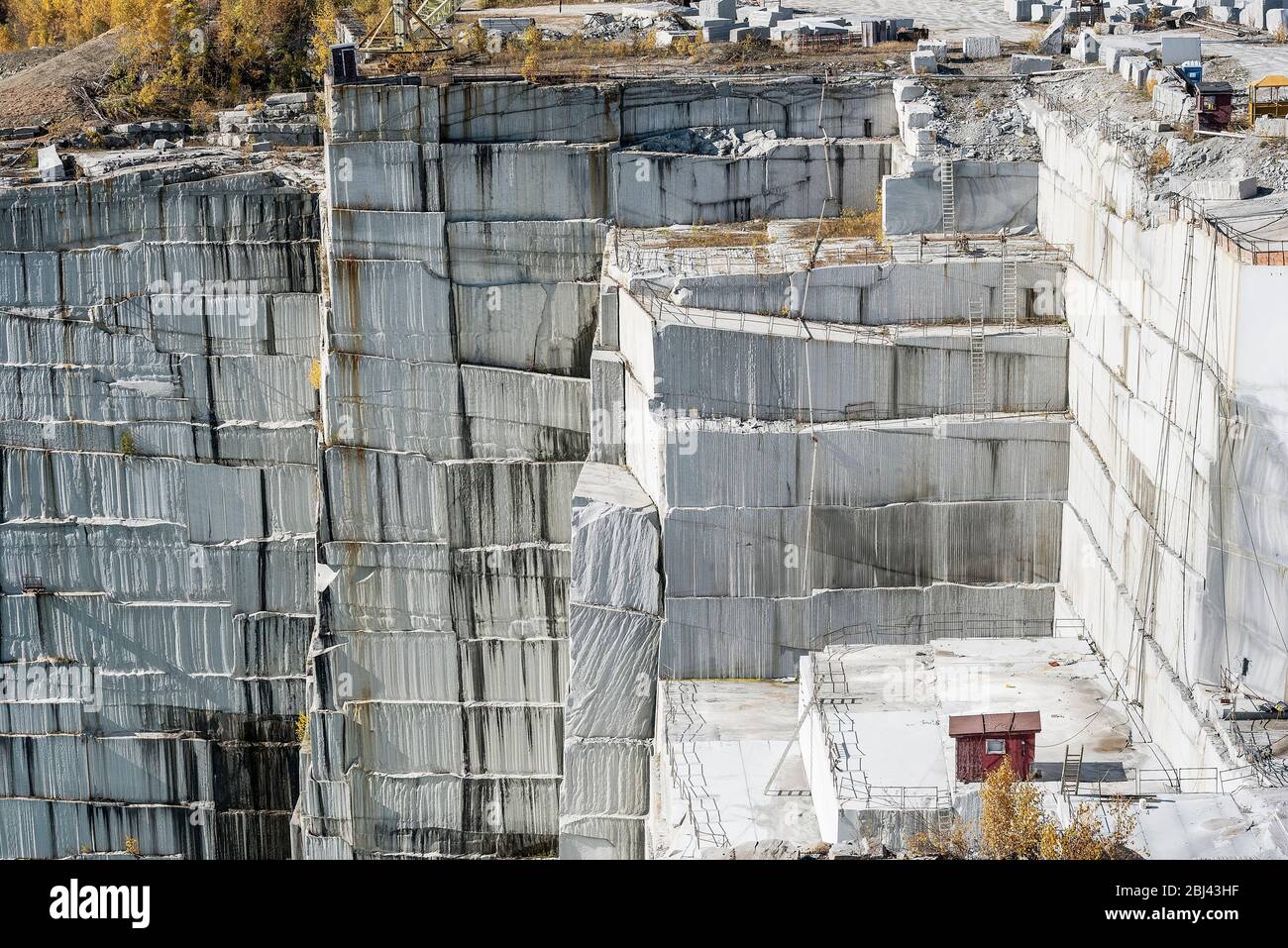Steinbruch aus Granit in Vermont. Stockfoto