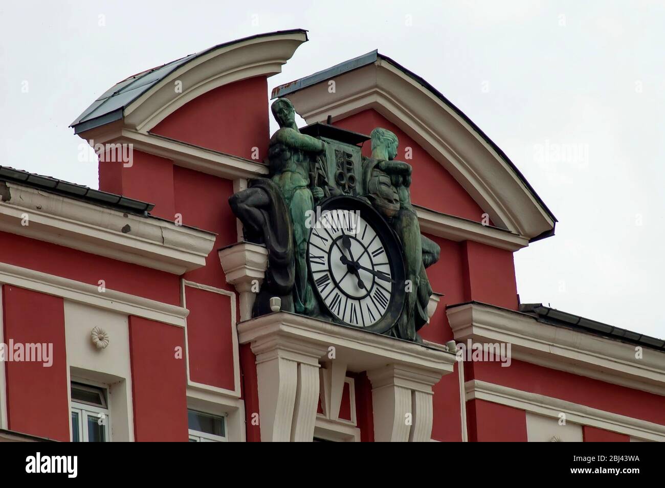 Alte Stadtuhr in Sofia, Bulgarien Stockfoto