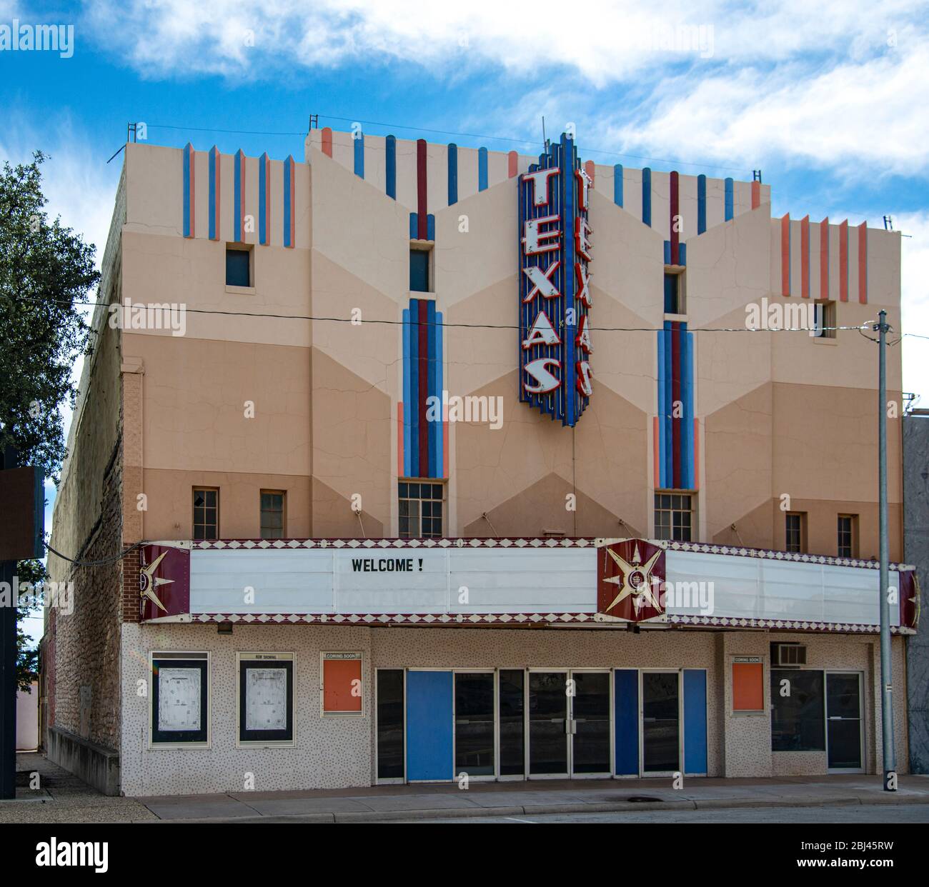 Altes Kino in Sweetwater, Texas USA Stockfoto
