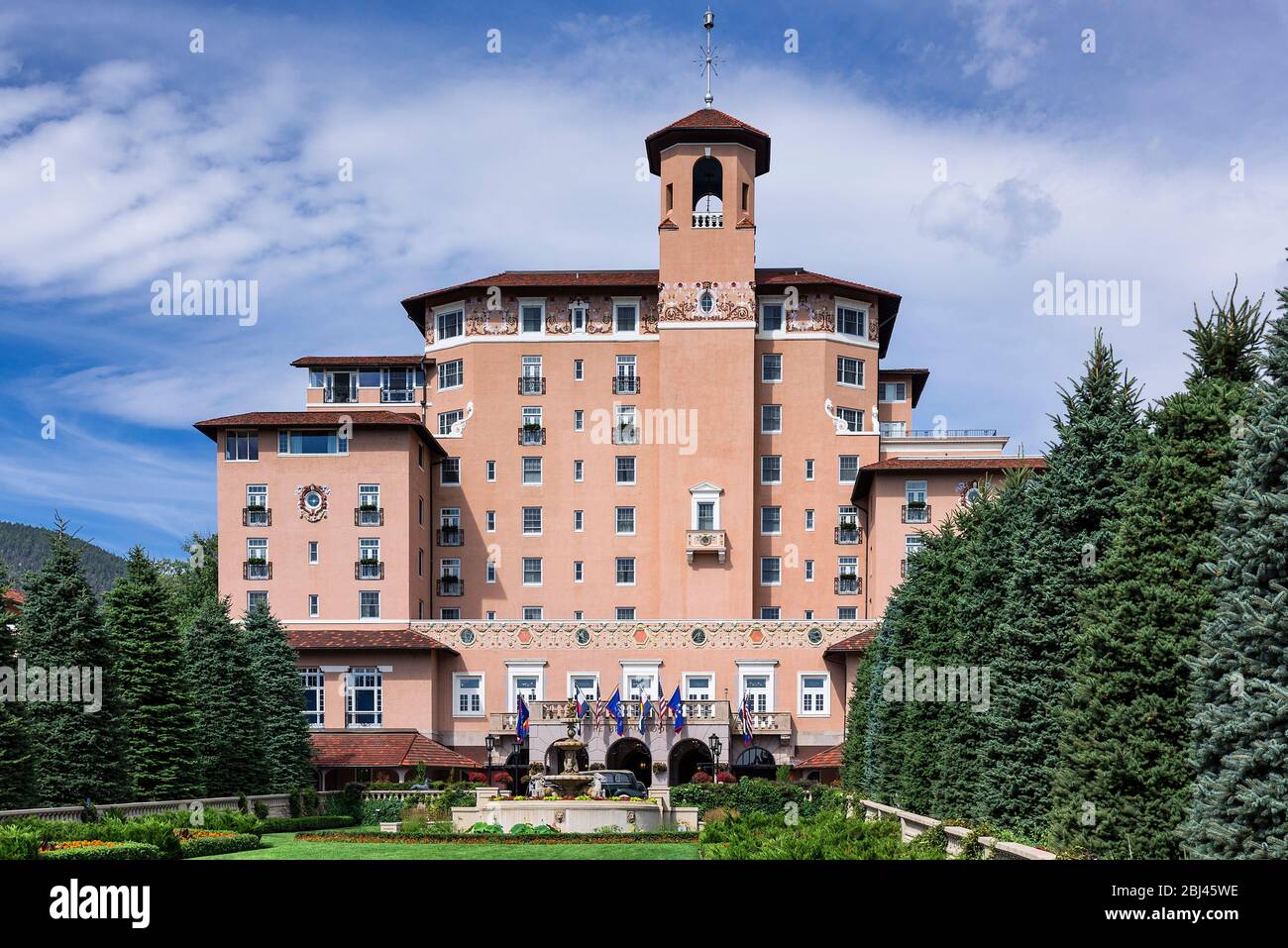 Das Broadmoor Resort Hotel in Colorado Springs. Stockfoto