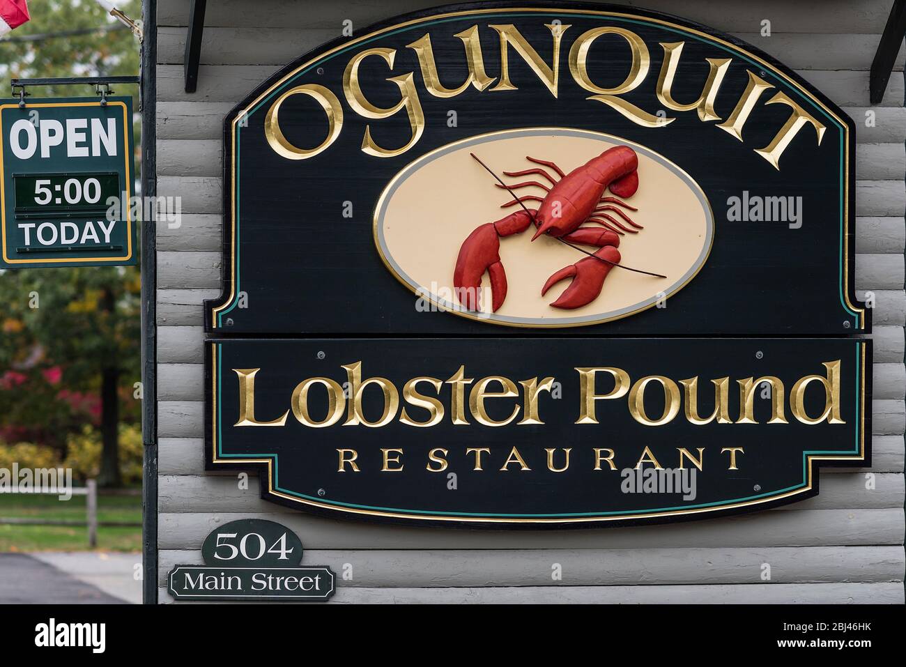 Ogunquit Lobster Pound in Maine. Stockfoto