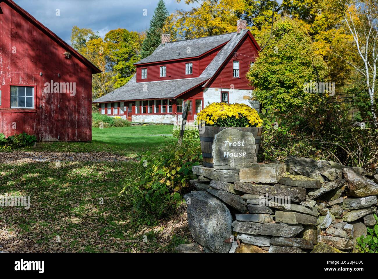 Poet Robert Frost Stone House Museum in Shaftsbury. Stockfoto