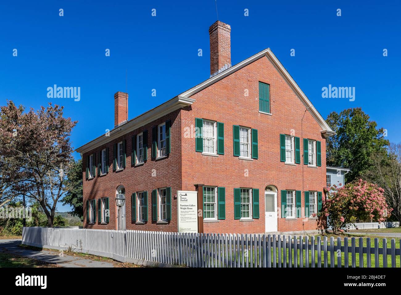 Wright House im historischen Deerfield. Stockfoto