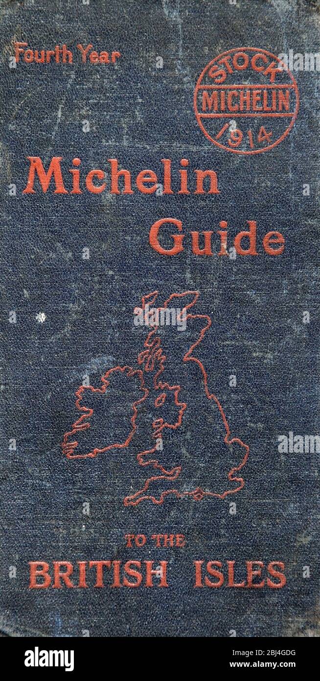 Titelblatt des Michelin Guide to Great Britain 1914. Stockfoto