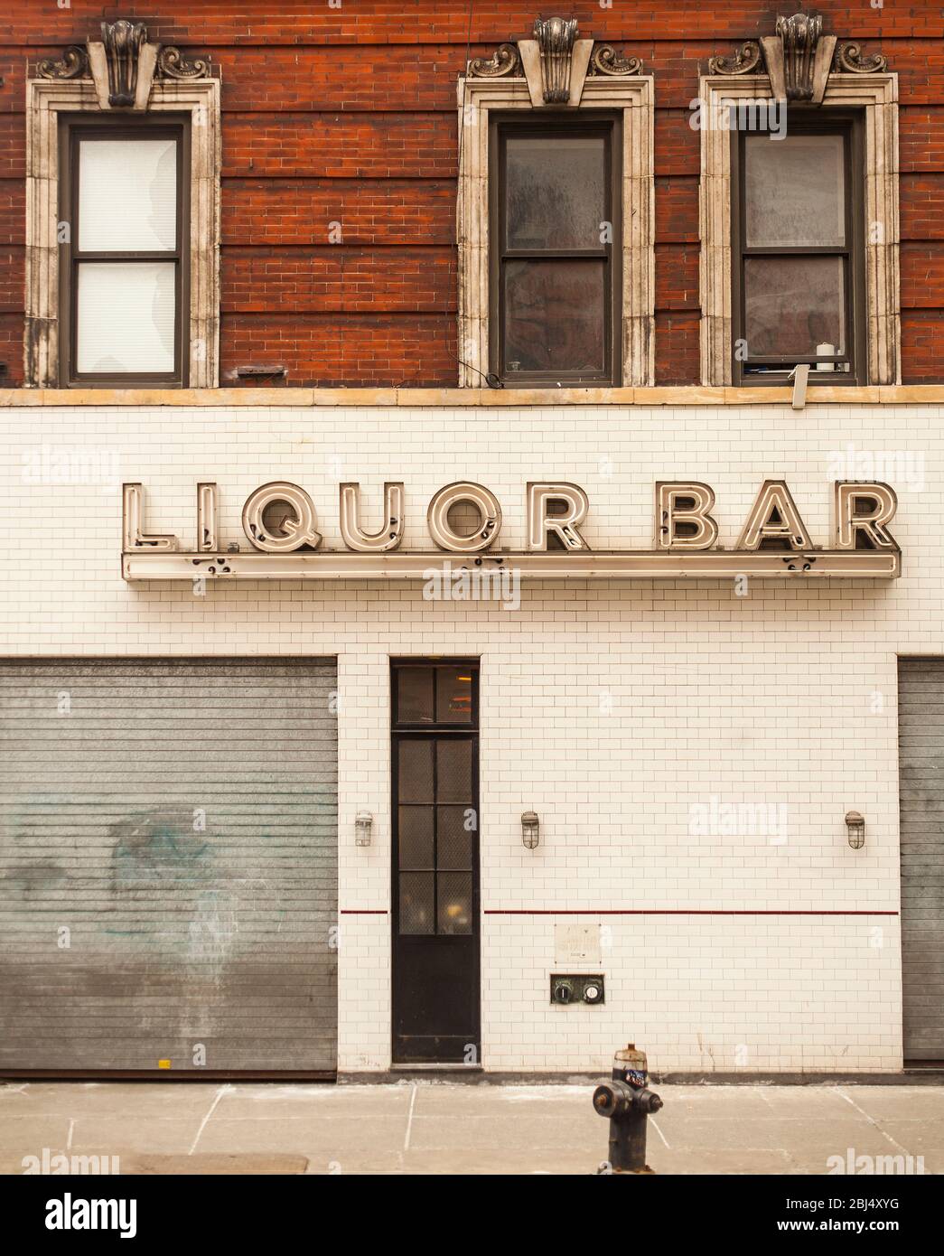 Eine modische Bar im Lower East Side von New York City. Stockfoto