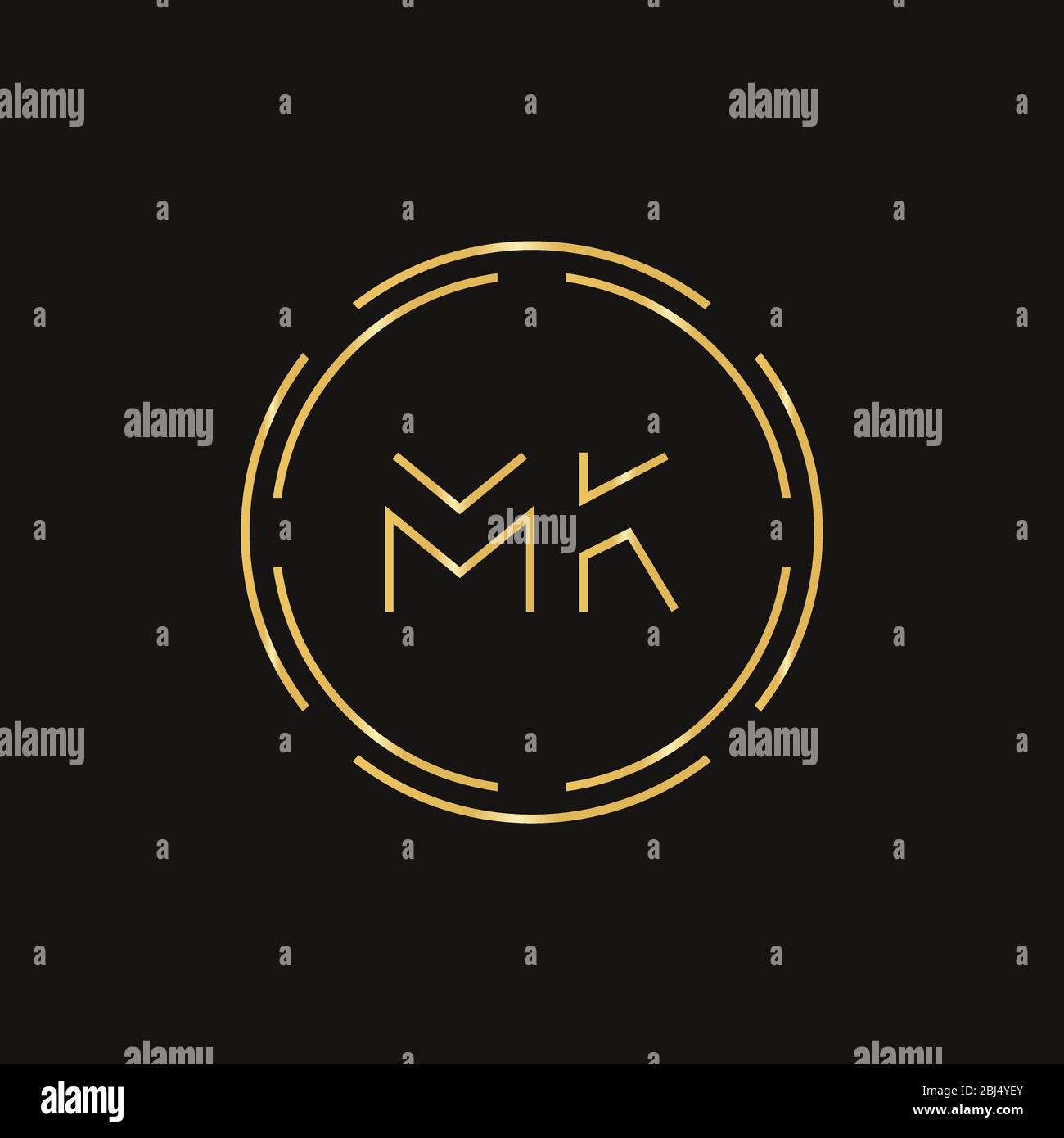 Erste MK schreiben Logo Design vector Template. Abstrakte Buchstaben MK Logo Design Stock Vektor