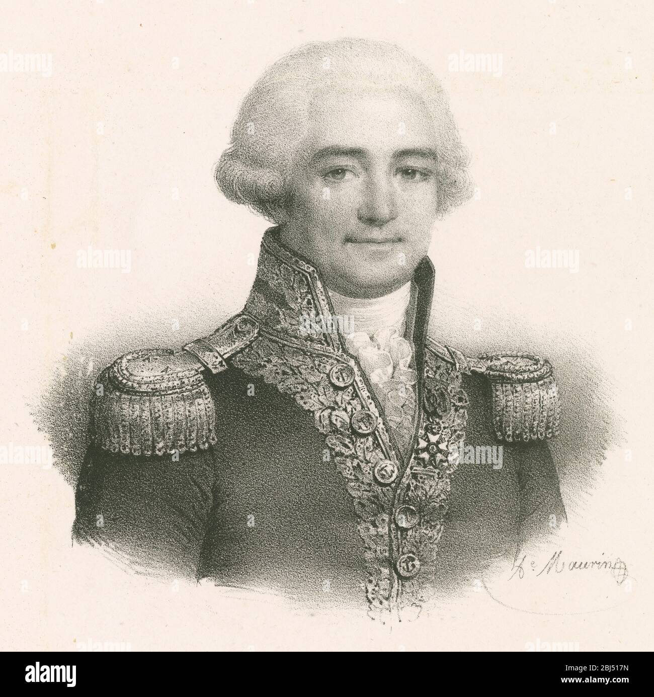 Louis-Marie Coudé (1752-1822) war ein französischer Militäroffizier. QUELLE: ORIGINALGRAVUR Stockfoto