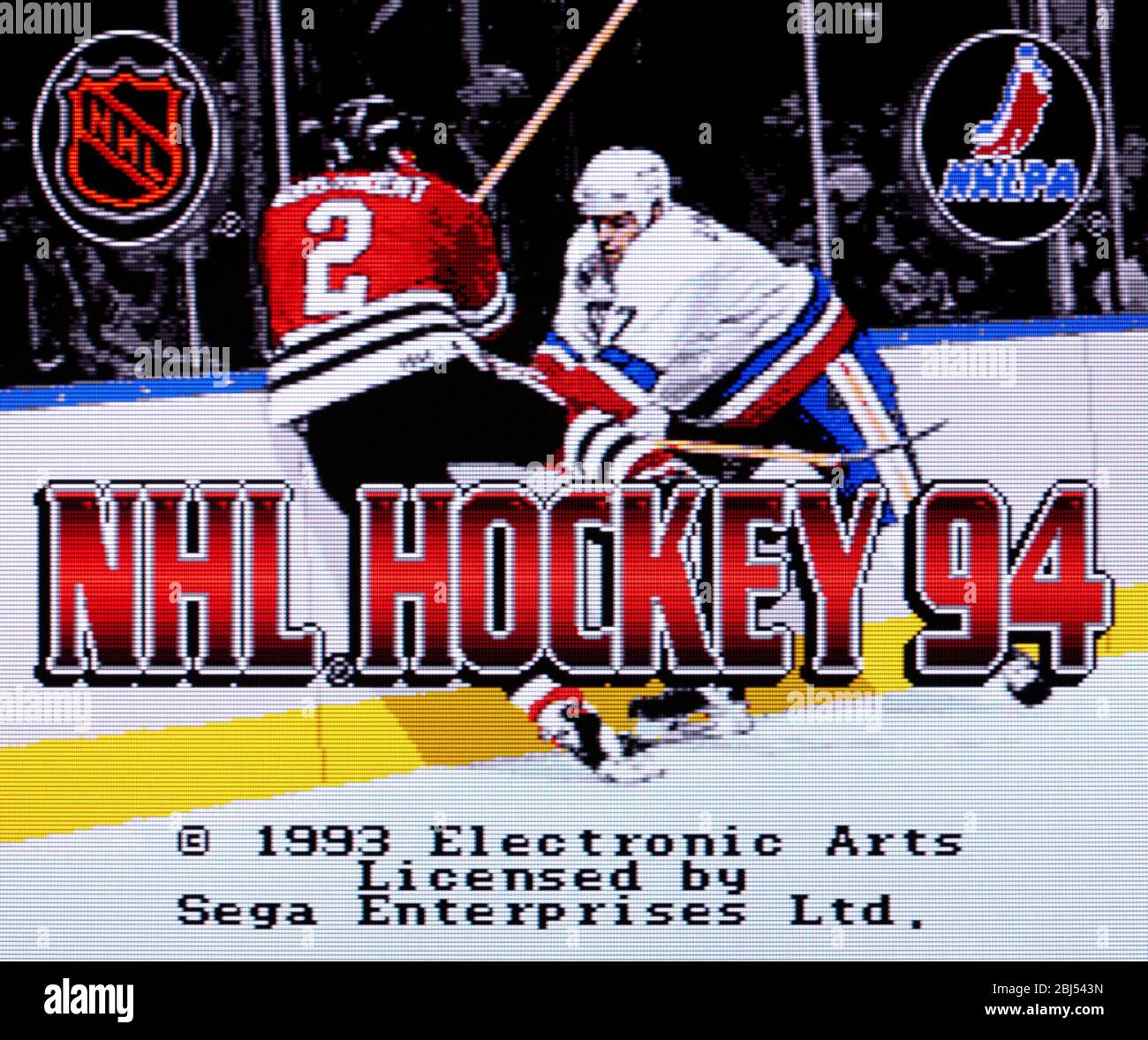 NHL Hockey 94 - Sega Genesis Mega Drive - nur redaktionelle Verwendung Stockfoto