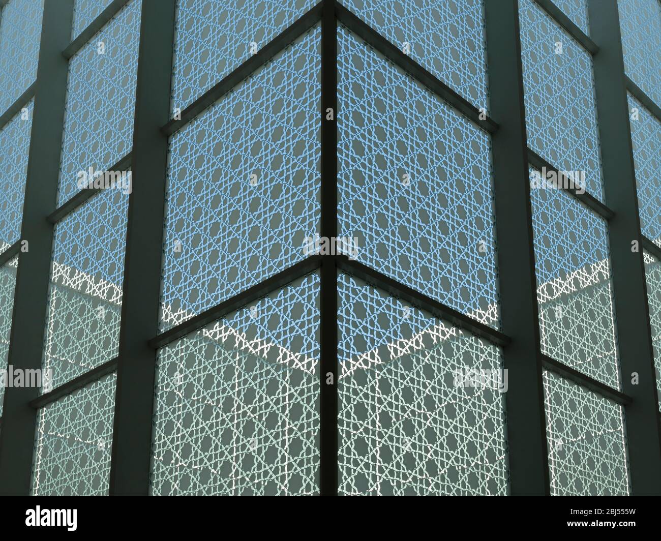 Architektonische Details des Hofes des Aga Khan Museums, North York, Toronto, Ontario, Kanada Stockfoto