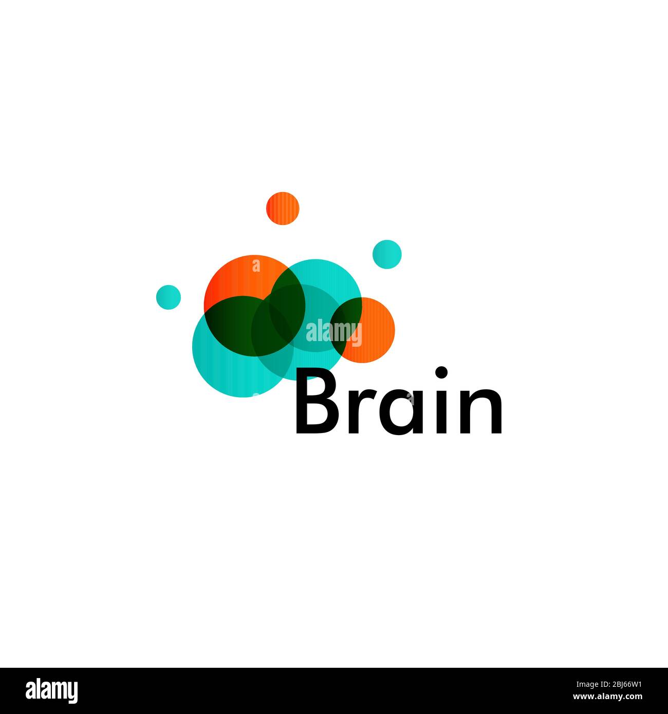 Creative Brain Logo Konzept, modernes Logo für Technologie der Medizin Wissenschaft, Kommunikation, Gedächtniserfahrung und Forschung. Abstrakt gestrichelt Stock Vektor