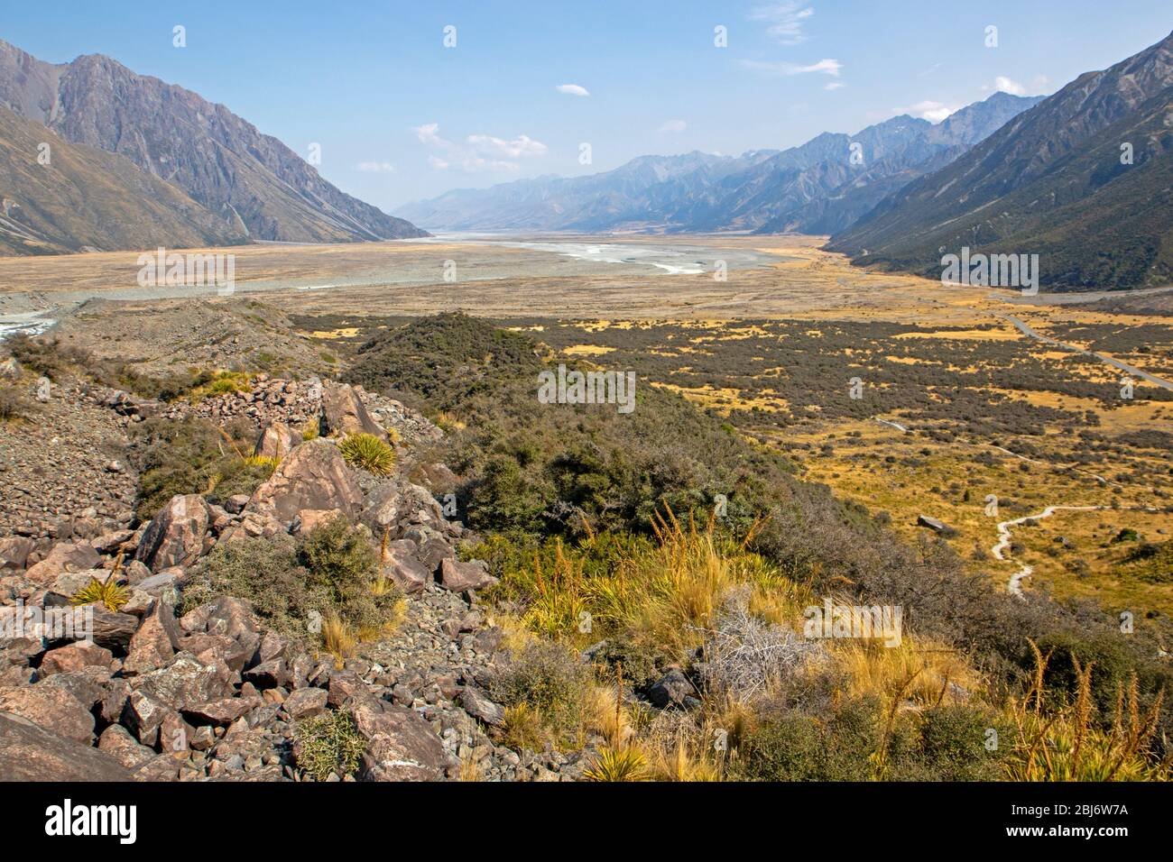 Tasman Valley Stockfoto