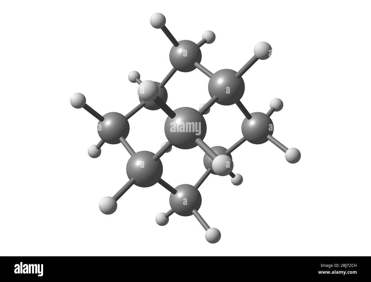 Adamantan ist eine farblose, kristalline chemische Verbindung mit einem Kampfer-ähnlichen Geruch. Stockfoto
