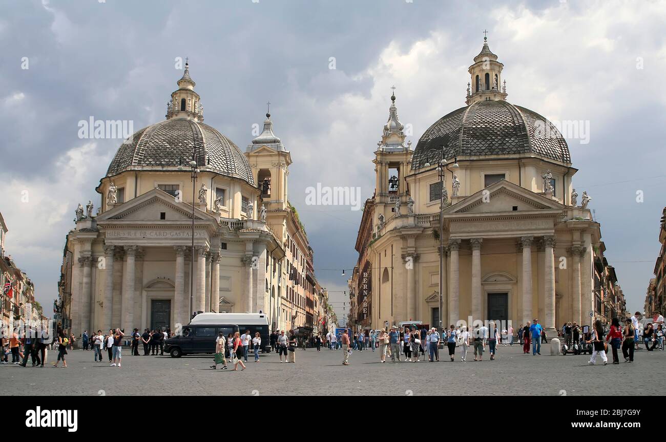 Piazza del Popolo, Rom, Italien Stockfoto