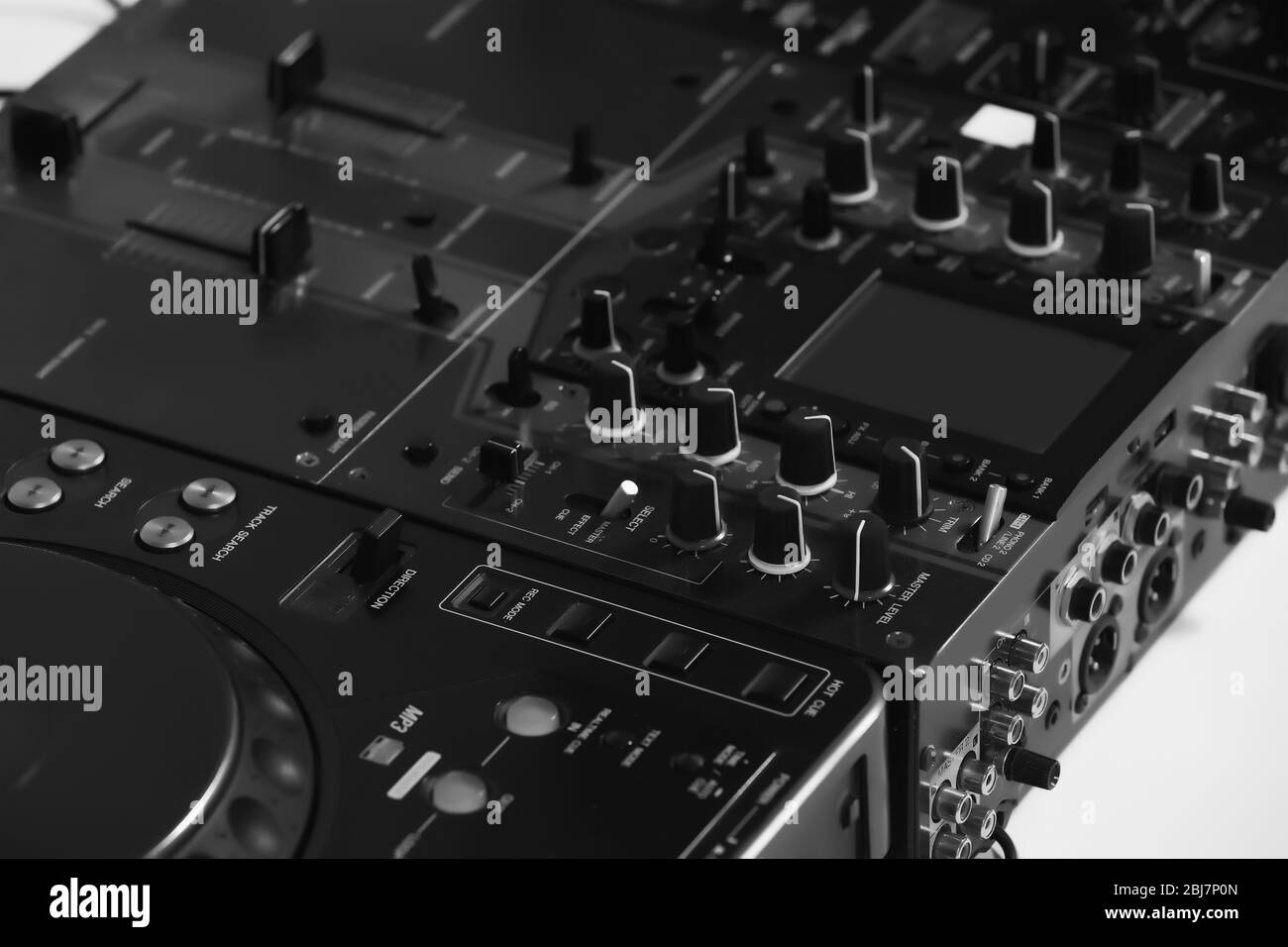 DJ Mixer Nahaufnahme Stockfoto