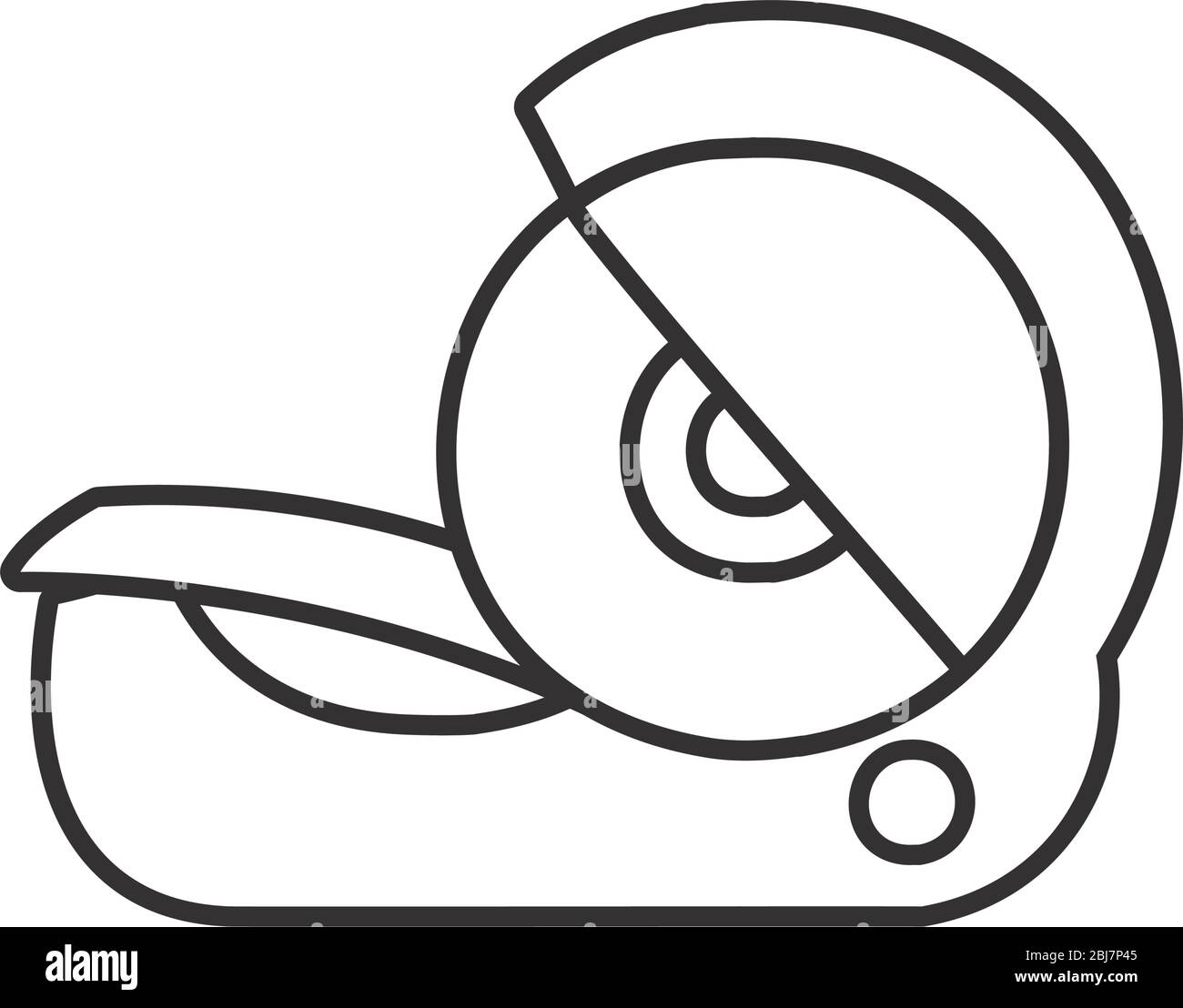 Symbol für Klebebandspender auf weißem Hintergrund, Linienstil, Vektorgrafik Stock Vektor