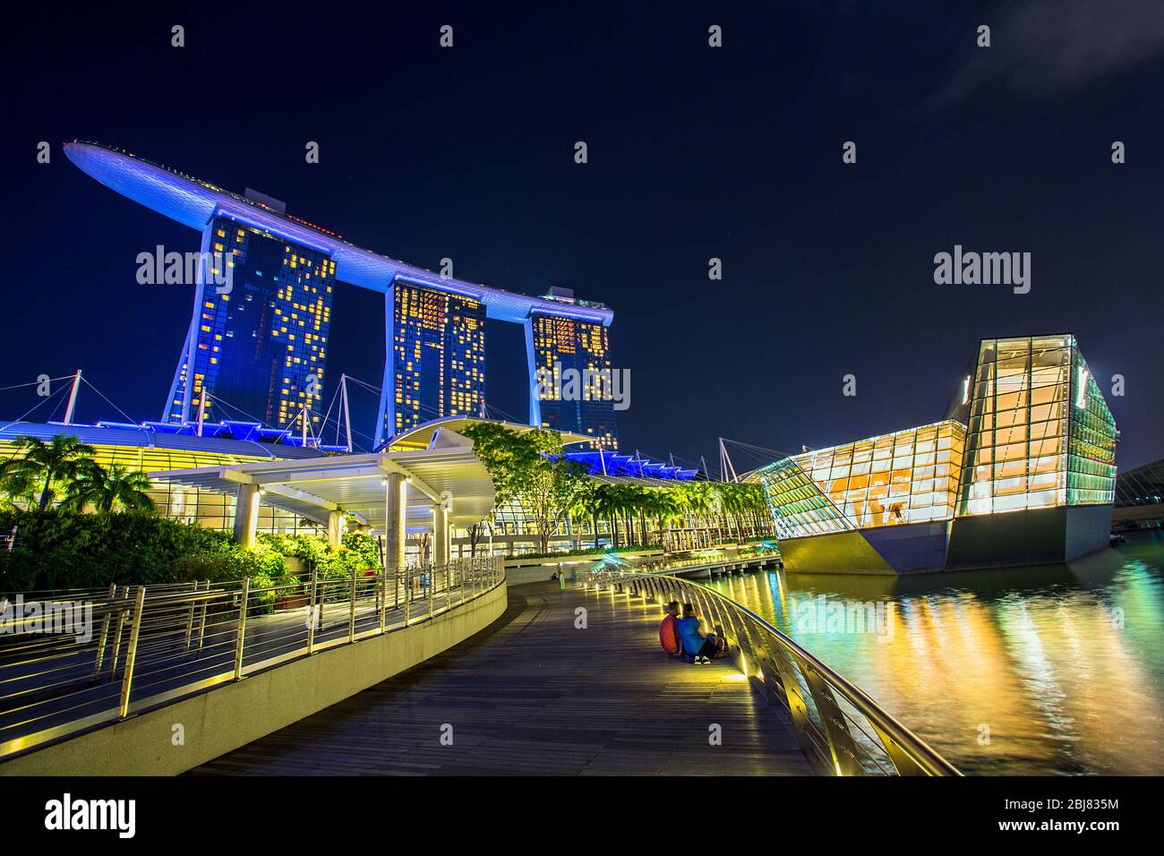 singapur, singapur Nationalfeiertag, Marina Bay Sands, Gardens by the Bay, Touristenattraktionen in Singapur, Stockfoto