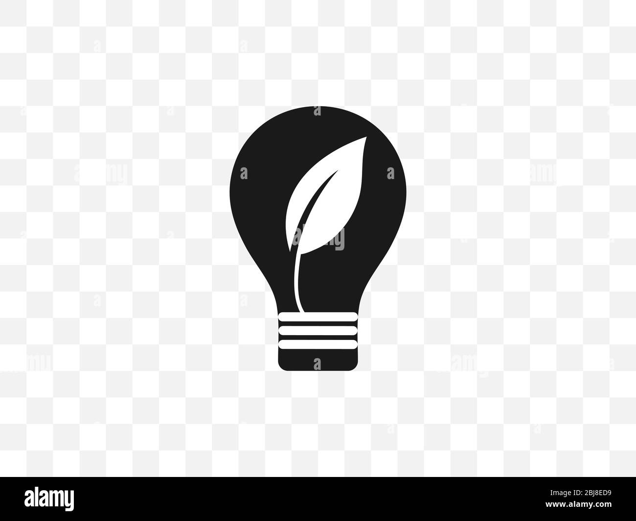 Symbol für Ökostrom. Vektorgrafiken, flaches Design. Stock Vektor