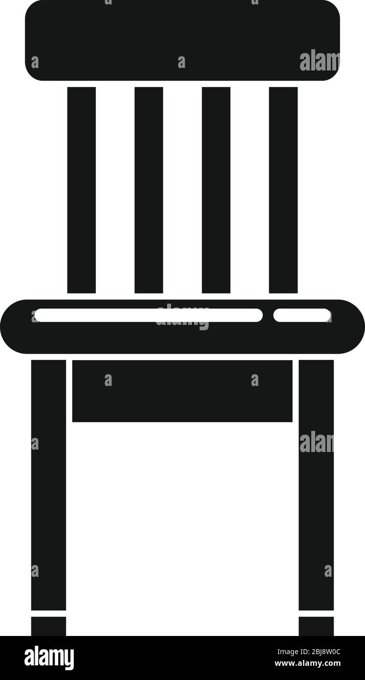 Klassische Stuhl-Ikone aus Holz. Einfache Illustration von Holz klassischen Stuhl Vektor-Symbol für Web-Design isoliert auf weißem Hintergrund Stock Vektor