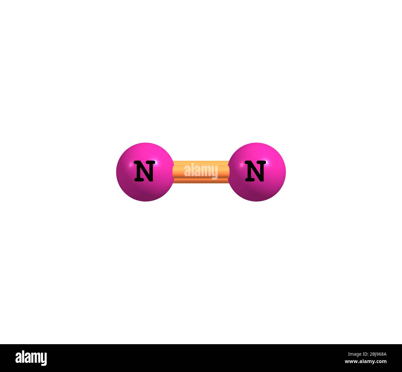 Stickstoff ist das chemische Element. Bei Raumtemperatur ist es ein Gas aus diatomaren Molekülen und ist Farb- und geruchlos. Stickstoff ist ein gemeinsames Element i Stockfoto