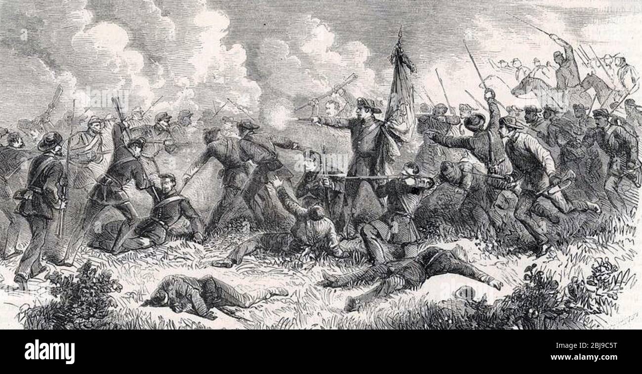 PARAGUAYISCHER KRIEG 1864-1870 zwischen Paraguay und der Dreifachen Allianz Argentiniens,Brasilien und Uruguay,Schlacht von San Borja Stockfoto