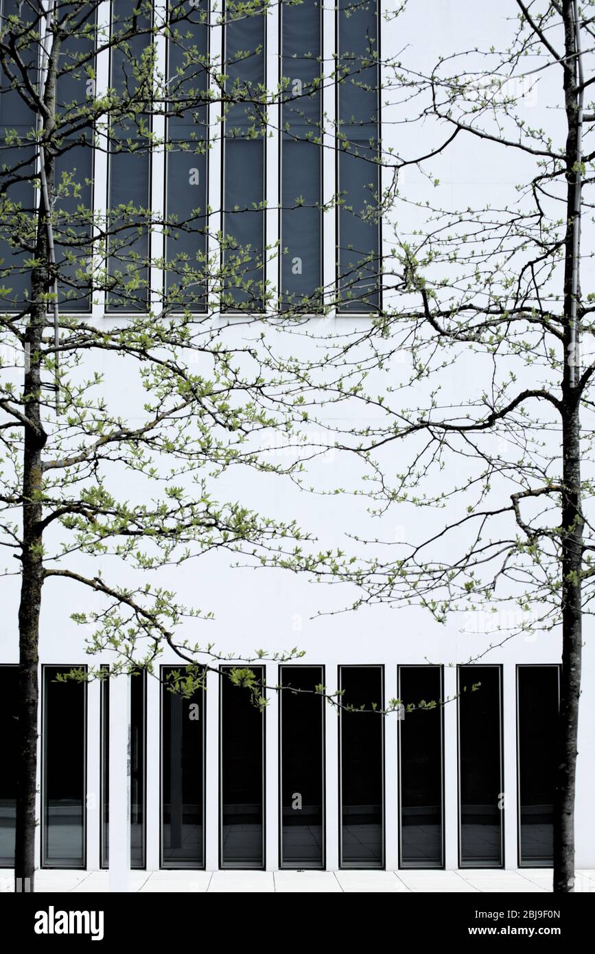 Fassade des Gebäudes des Münchener Dokumentationszentrums für Geschichte des Nationalsozialismus, Deutschland Stockfoto