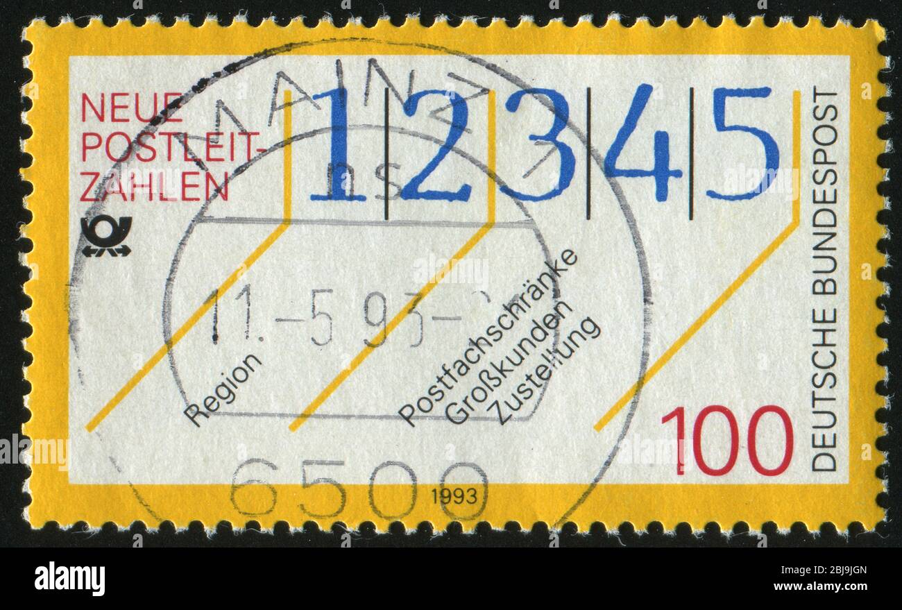 DEUTSCHLAND UM 1993 Briefmarke gedruckt von Deutschland, zeigt Neue