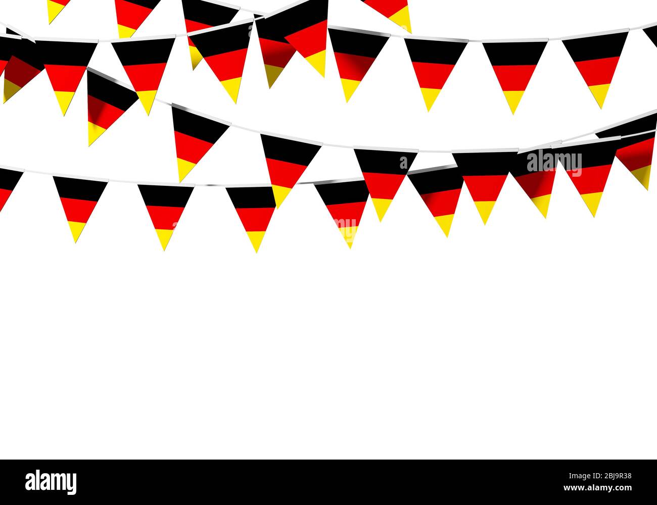 Deutschland Flagge festliche Ammer vor einem schlichten Hintergrund. 3D-Rendering Stockfoto Deutschland Flagge festliche Ammer vor einem schlichten Hintergrund. 3D-Rendering Stockfoto