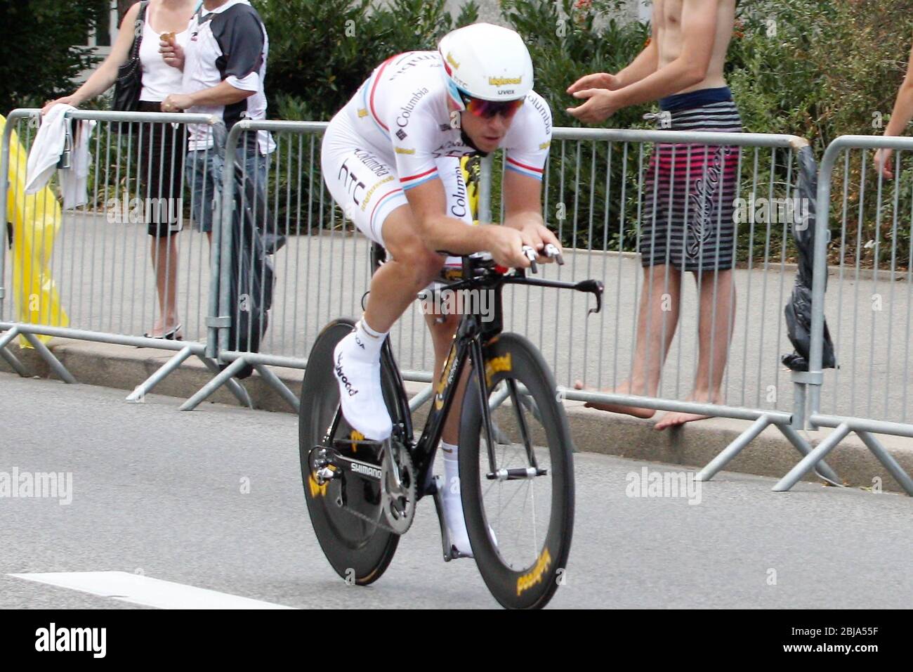 Kim Kirchen vom Team Columbia-HTC während der Tour de France 2009, Stage18 Radrennen,Annecy - Annecy ( 40.5 km) am 25. Juli 2009 in Annecy- Foto Laurent Lairys / DPPI Stockfoto