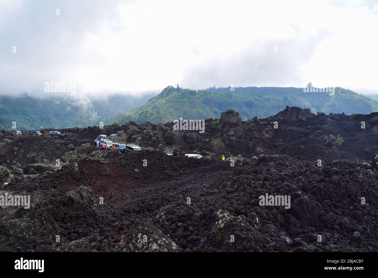 Caldera Vulkan Batur Stockfoto