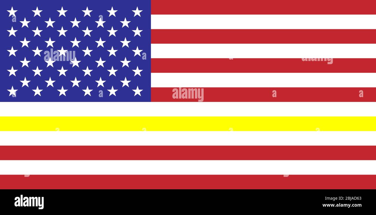 Dünne gelbe Linie Flagge Dispatcher Sicherheitssymbol Stockfoto