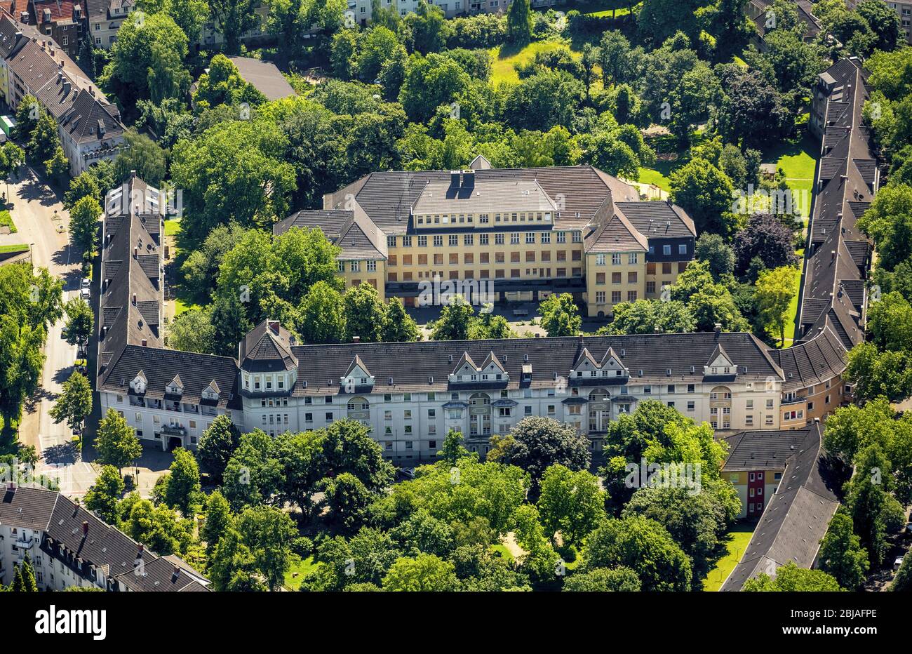 , Schloss Baerendelle, 23.06.2016, Luftaufnahme, Deutschland, Nordrhein-Westfalen, Ruhrgebiet, Essen Stockfoto