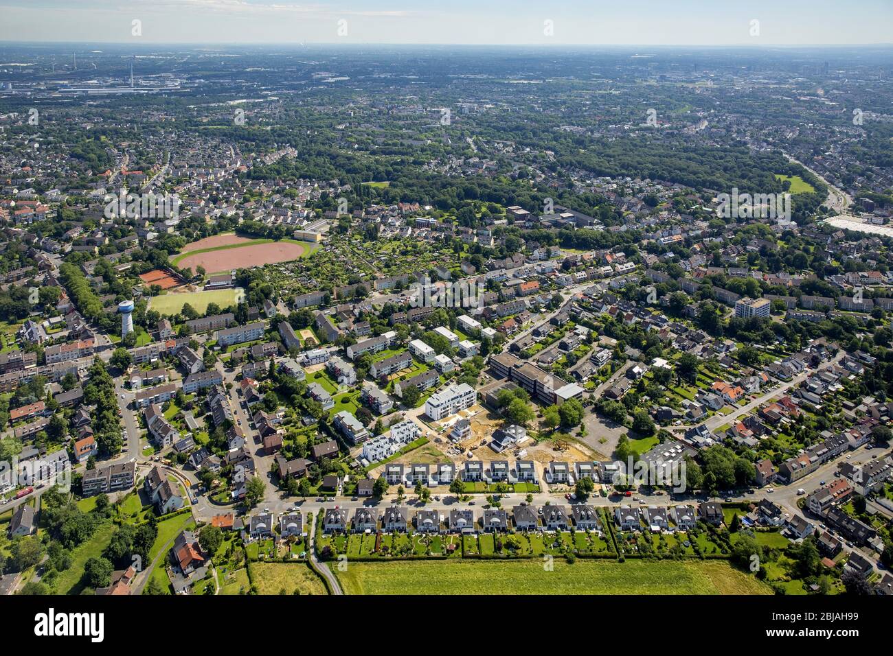 , Bezirk Stadtbezirk IV in der Stadt Essen, 23.06.2016, Luftaufnahme, Deutschland, Nordrhein-Westfalen, Ruhrgebiet, Essen Stockfoto