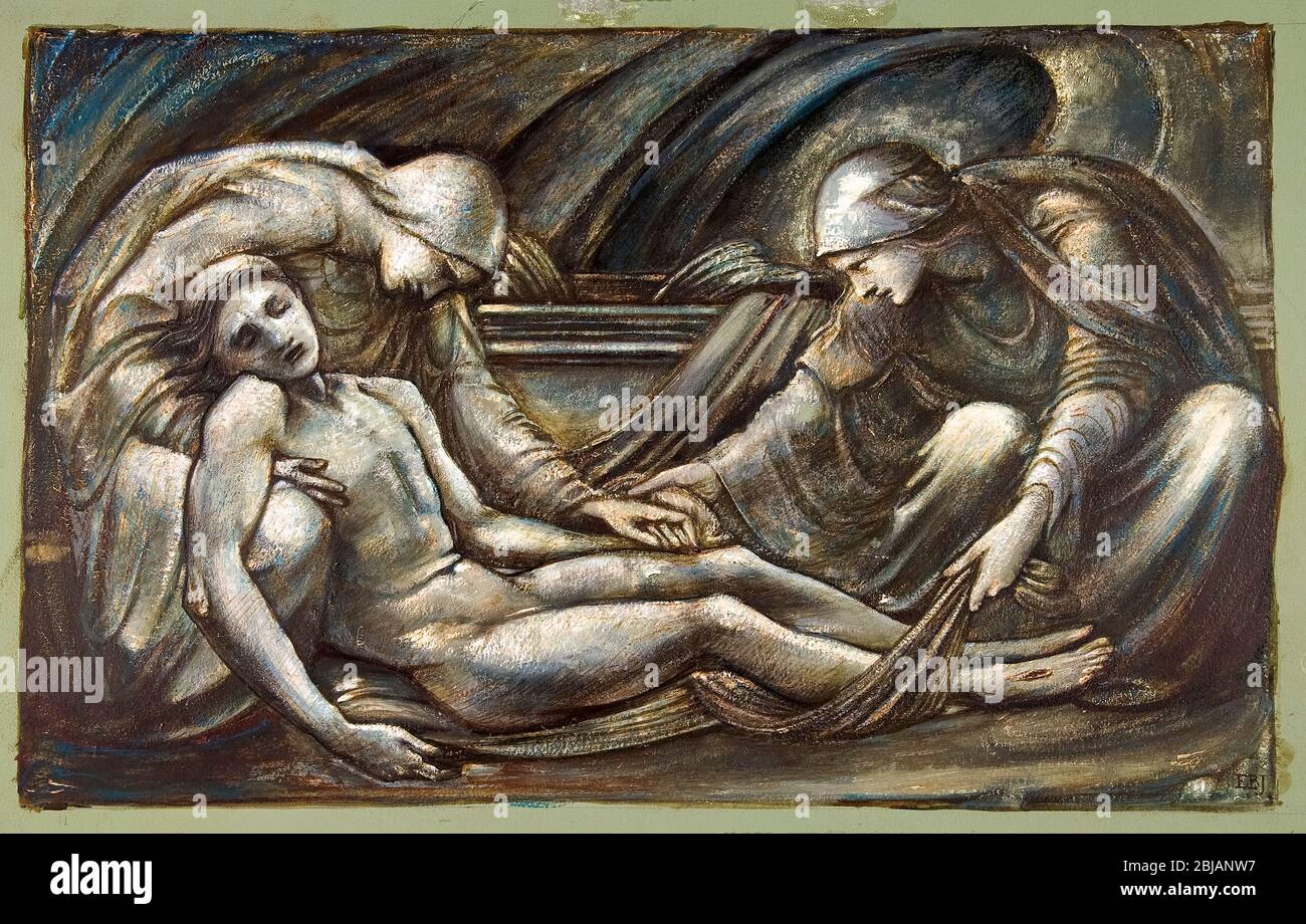 Edward Burne-Jones, die Entombment, Malerei, 1879 Stockfoto