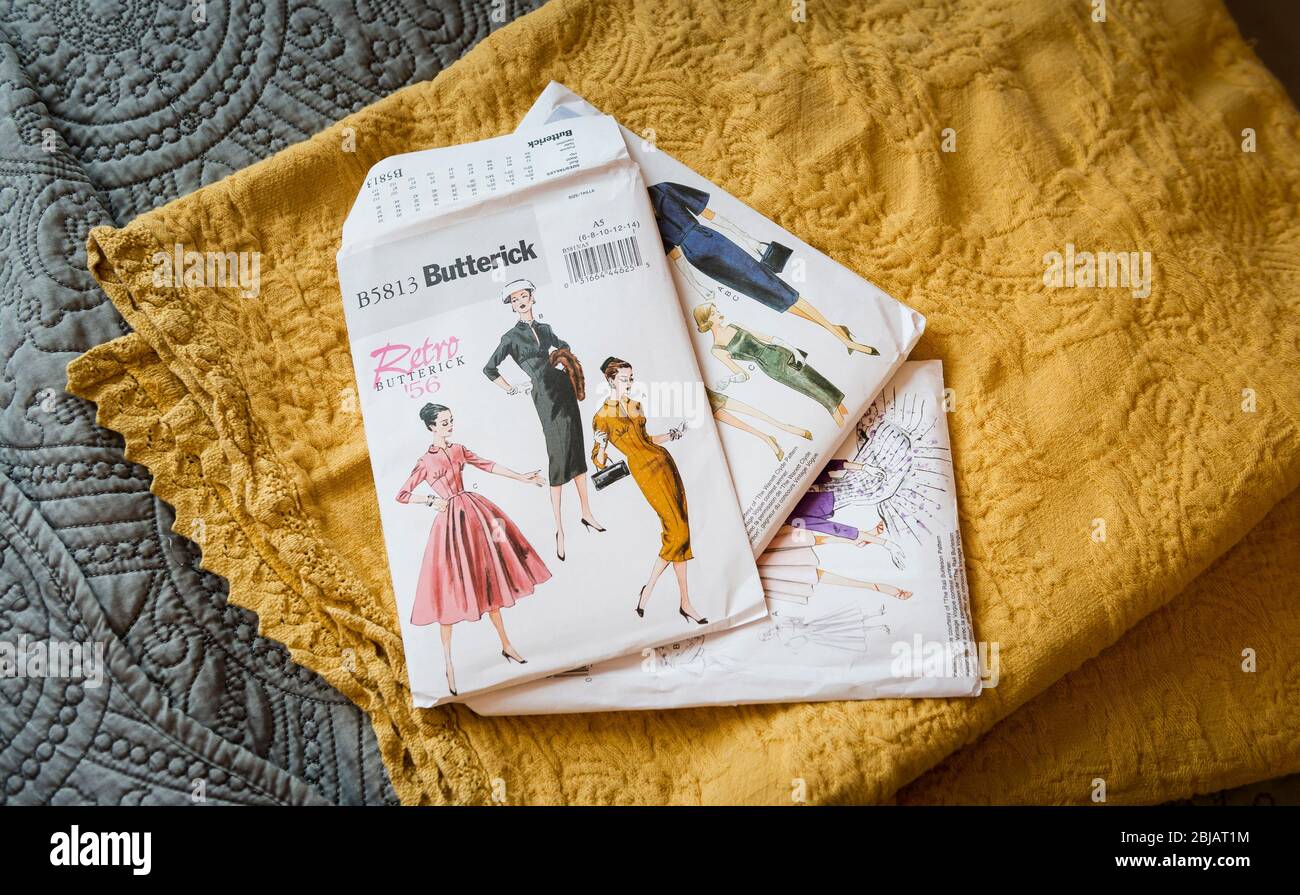 Butterick Nähmuster für Damen Retro Kleider. Stockfoto