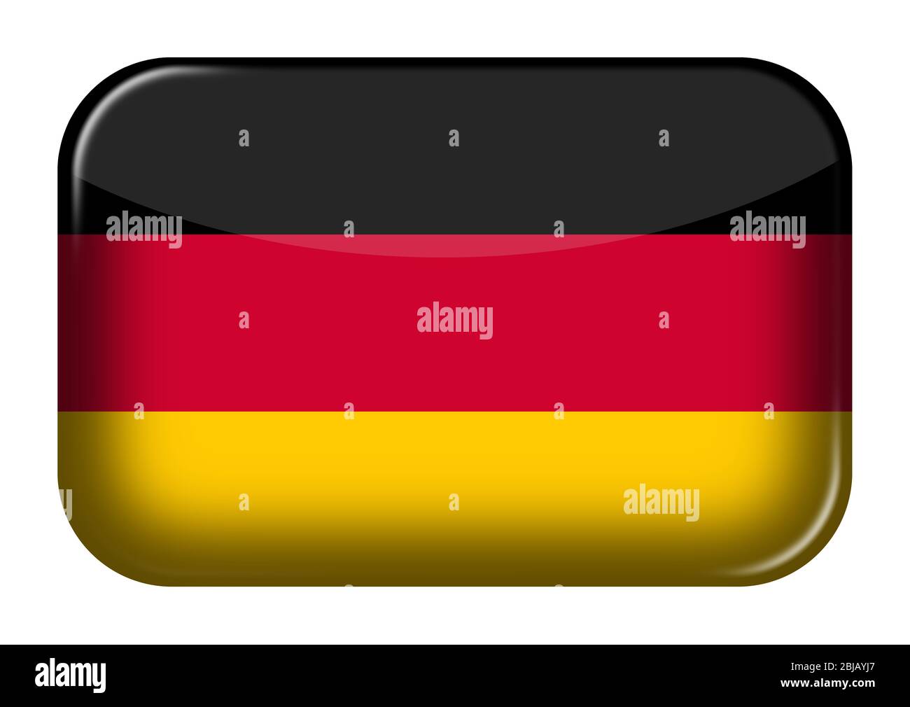 Ein Deutschland Web-Symbol Rechteck-Button mit Beschneidungspfad Stockfoto