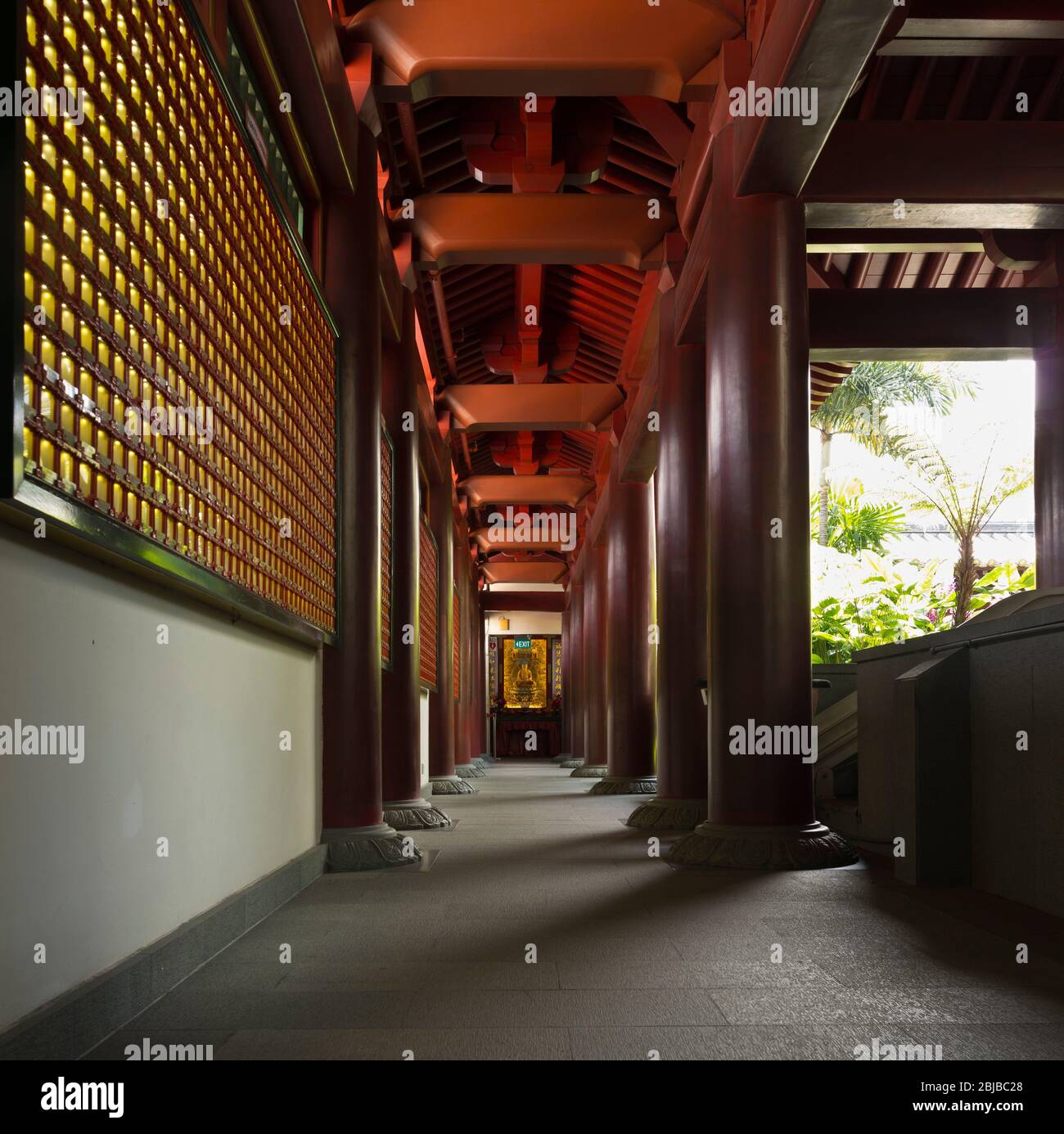 dh Buddha Tooth Relic Tempel CHINATOWN SINGAPUR Buddhistische Tempel Museum Dachgarten buddhismus Erbe Stockfoto