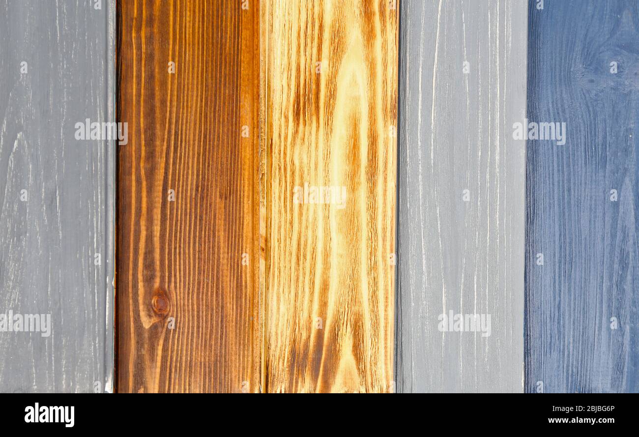 Bunte Holzhintergründe Stockfoto