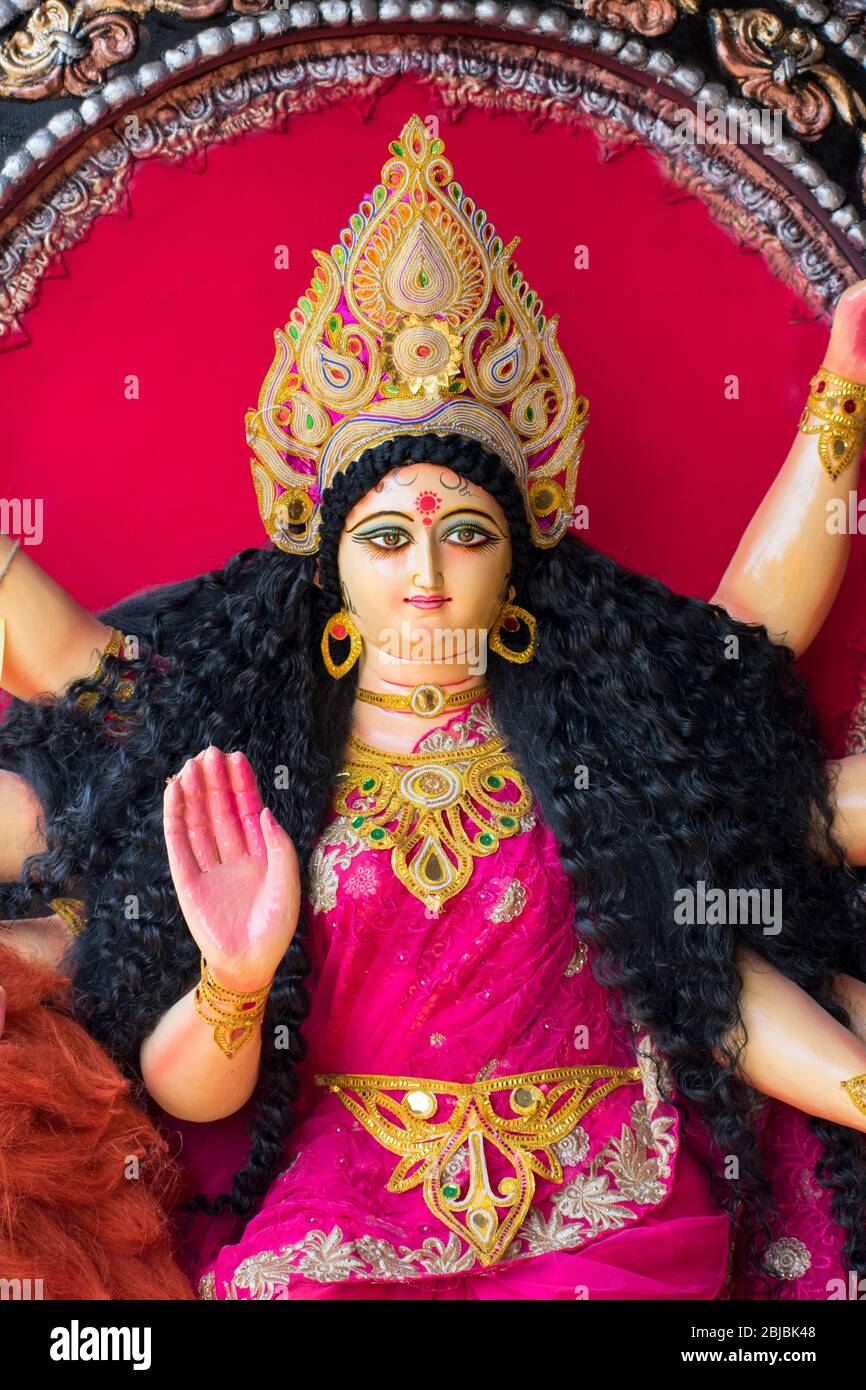 durga puja Navratri Festival Feiern verheißungsvoll neun Tage Festival Feier der Frau Stockfoto